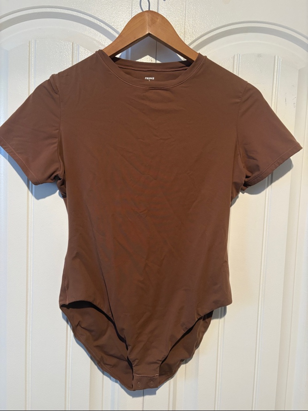 SKIMS Chocolate Brown Short Sleeve Bodysuit